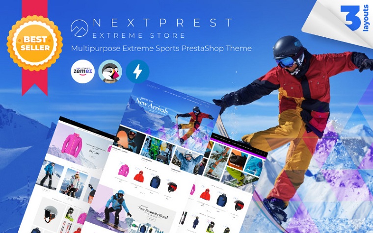 Nextprest - Multipurpose Extreme Sports PrestaShop Theme.