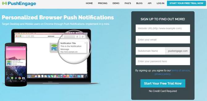 browser push notifications tools