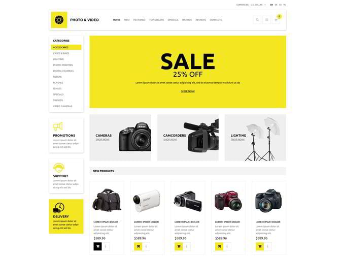 Photo-and-Video-Store-OsCommerce-Template