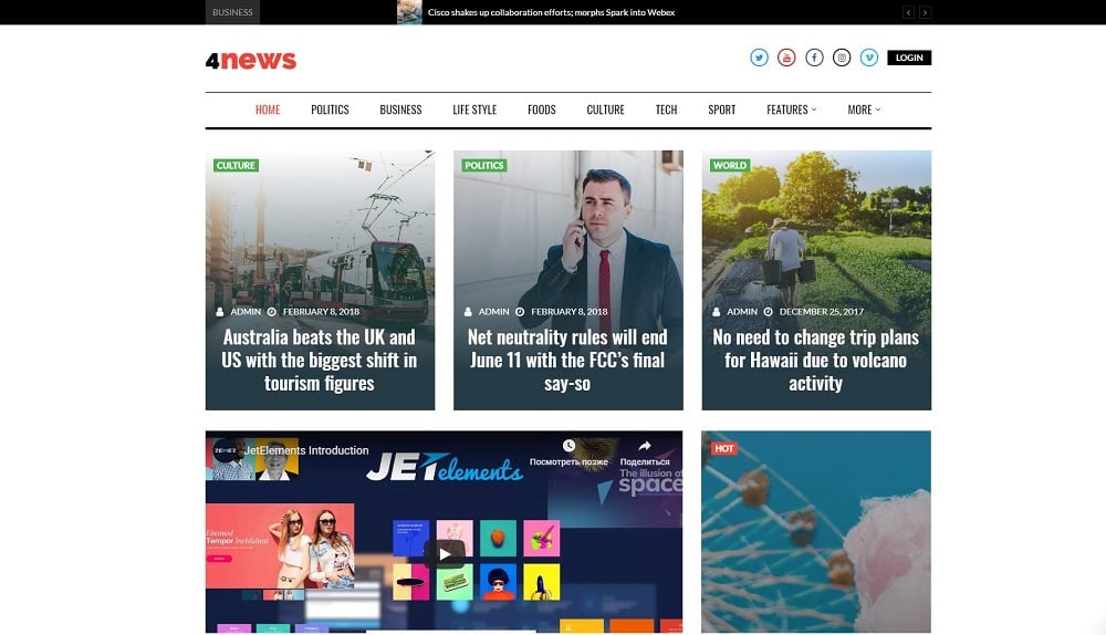 4News - News & Magazine Elementor WordPress Theme