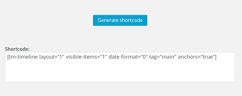 Generate shortcode button