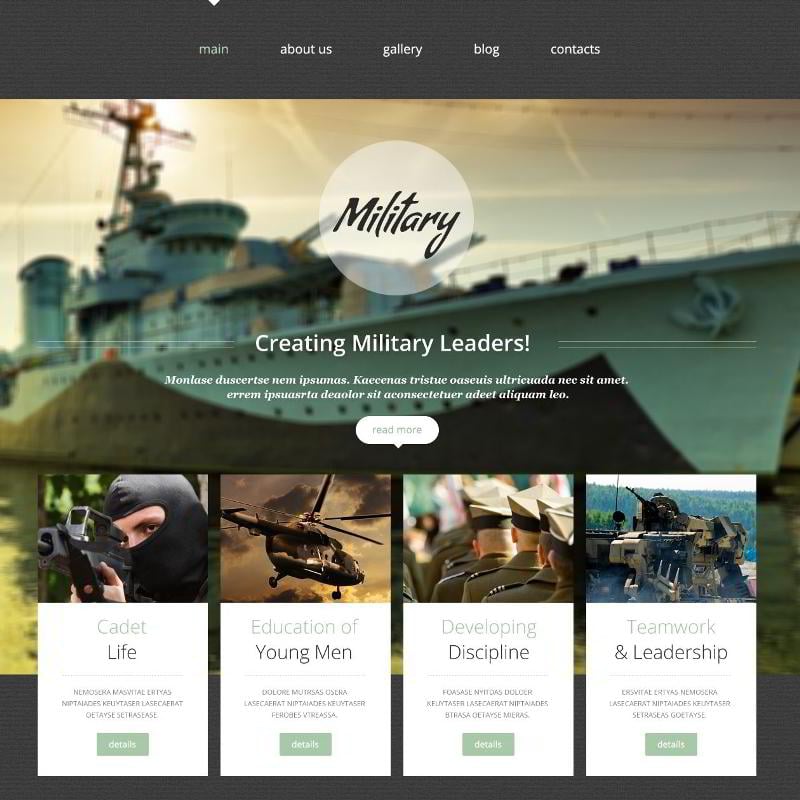 Military Website Template