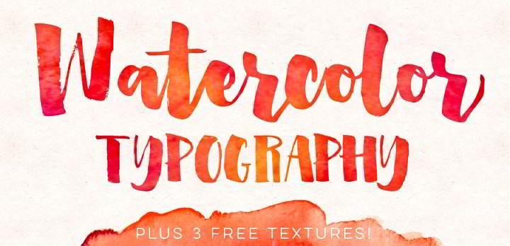 Watercolor Typography 3 Free Textures