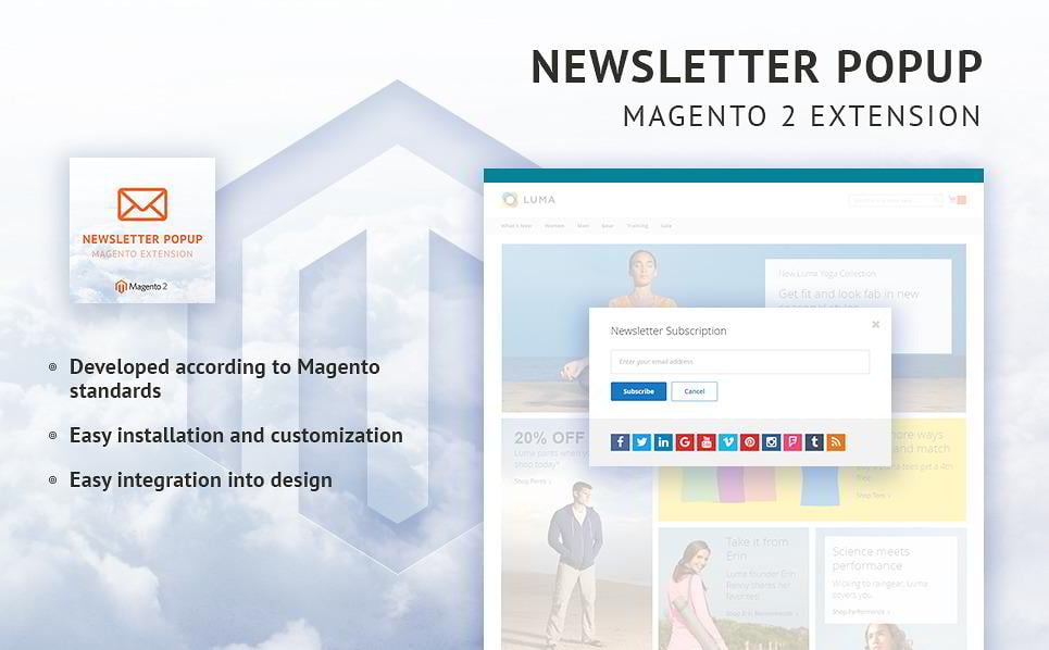 newsletter popup Magento extension
