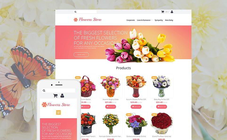 Creating your e-store - flower shop