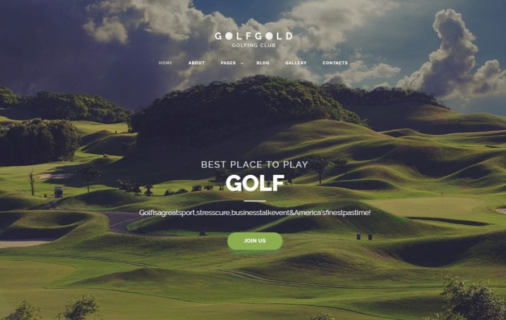 Golf Gold - Golfing Club Joomla Template