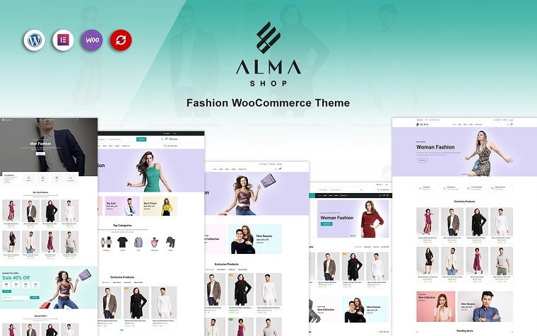 Stylish Alma Shop WooCommerce Theme.
