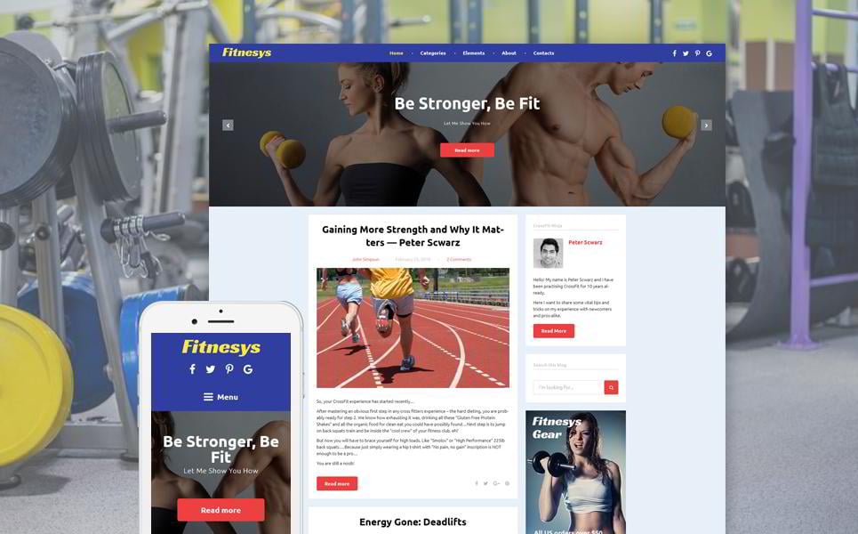 Fitnesys - Fitness & Gym Blog WordPress Theme