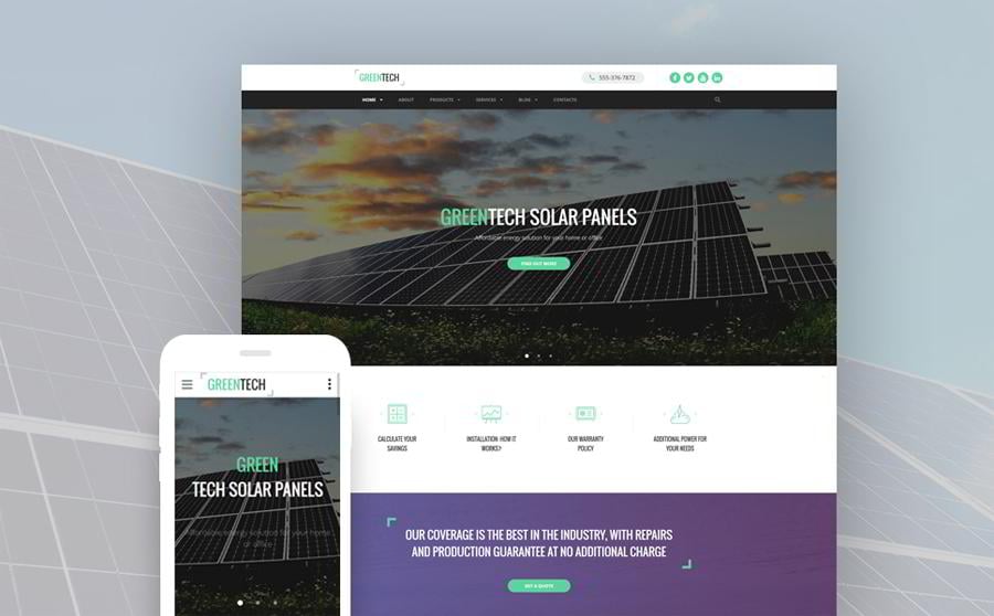 green-tech-website-template