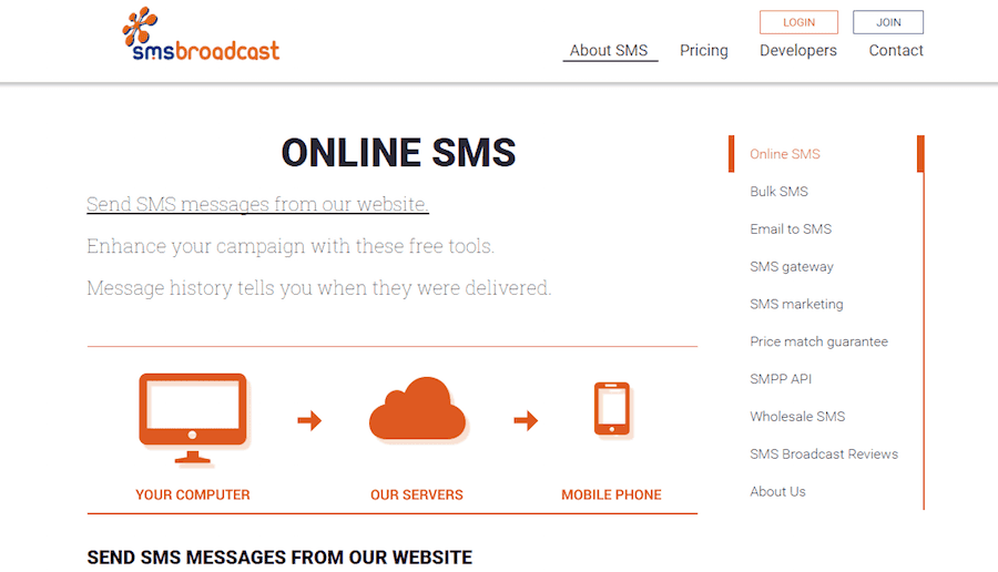 SMS broadcasting tools
