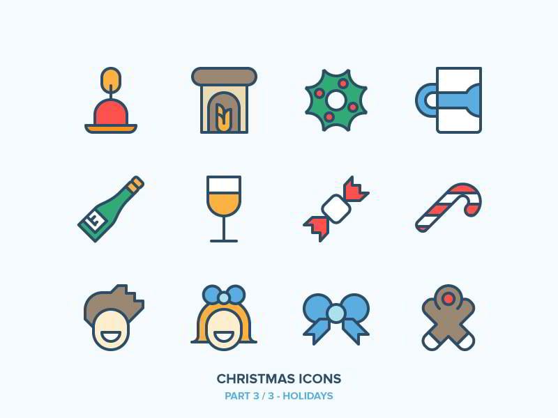 christmas-icons-freebie-33-holidays-by-benjamin-bely