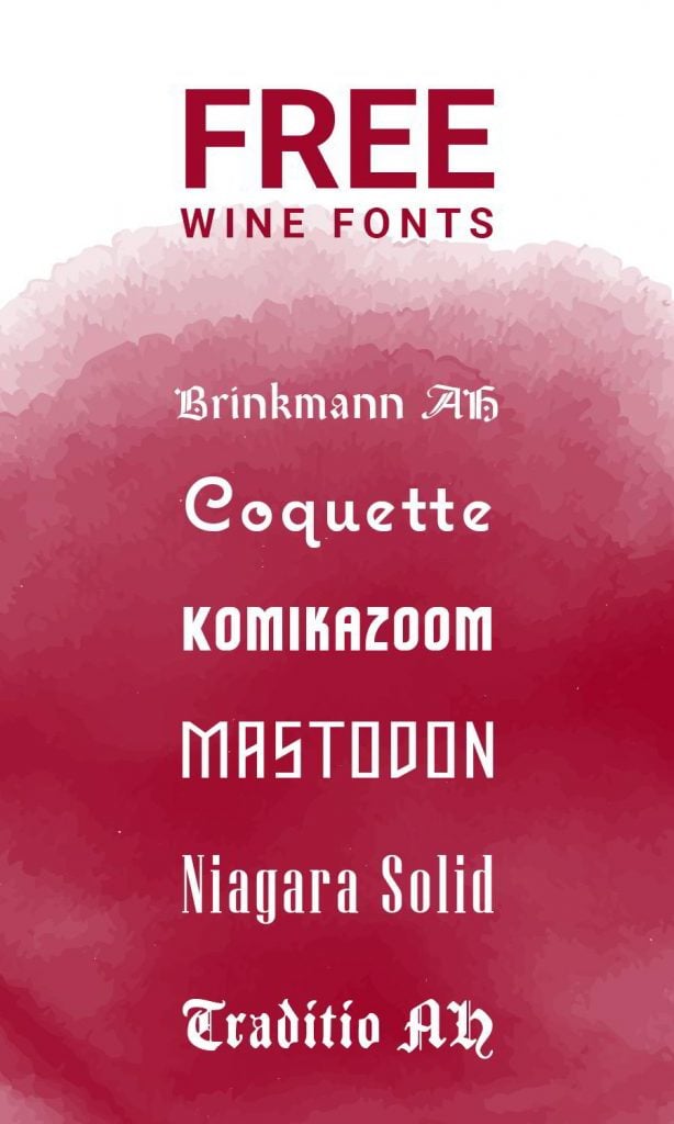 Free Wine Fonts
