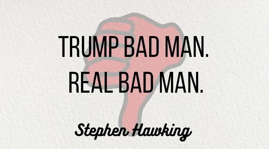 Stephen Hawking about Donald Trump