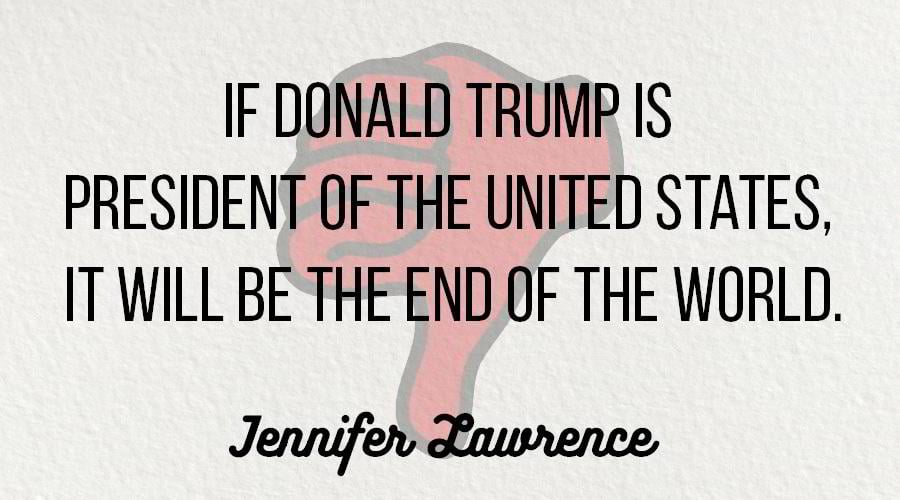 Jennifer Lawrence about Donald Trump