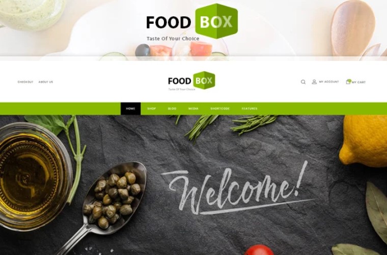 food box website theme