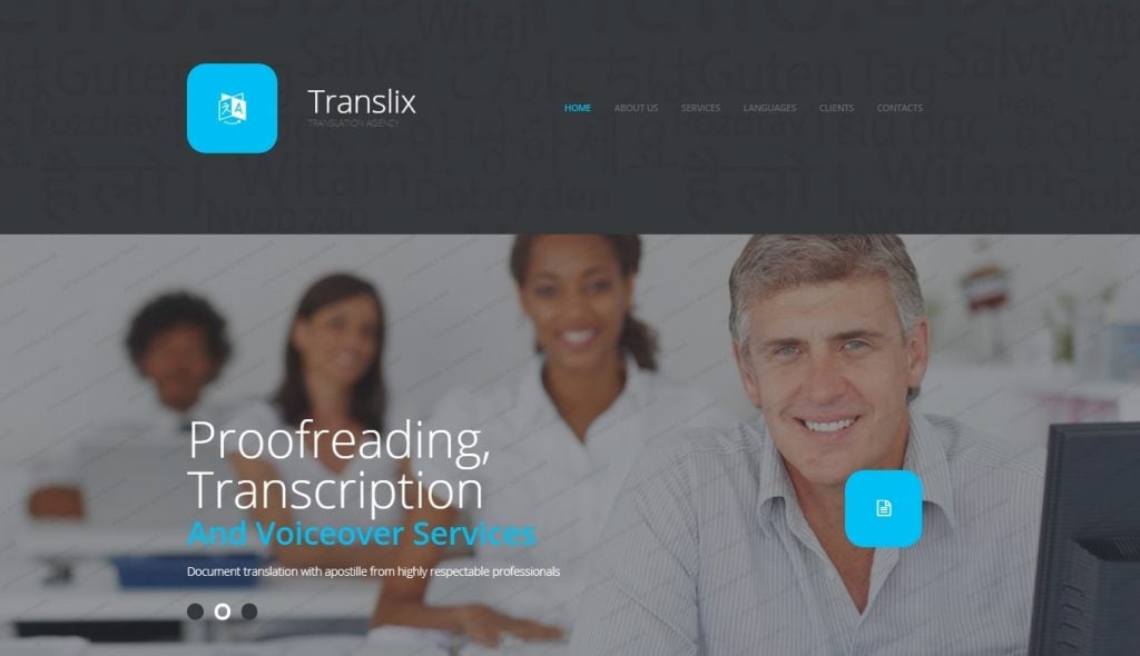Translation Bureau Responsive Website Template