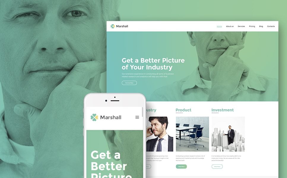 Marshal - Business Analysis and Market Research Agency WordPress Theme