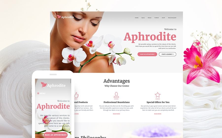 Aphrodite - Beauty & SPA Salon Responsive WordPress Theme
