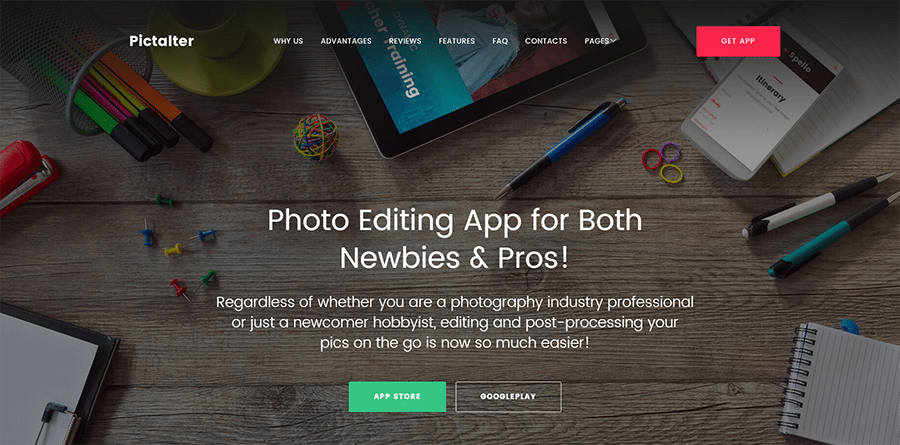 Photo Submission and Editing Application WordPress Theme