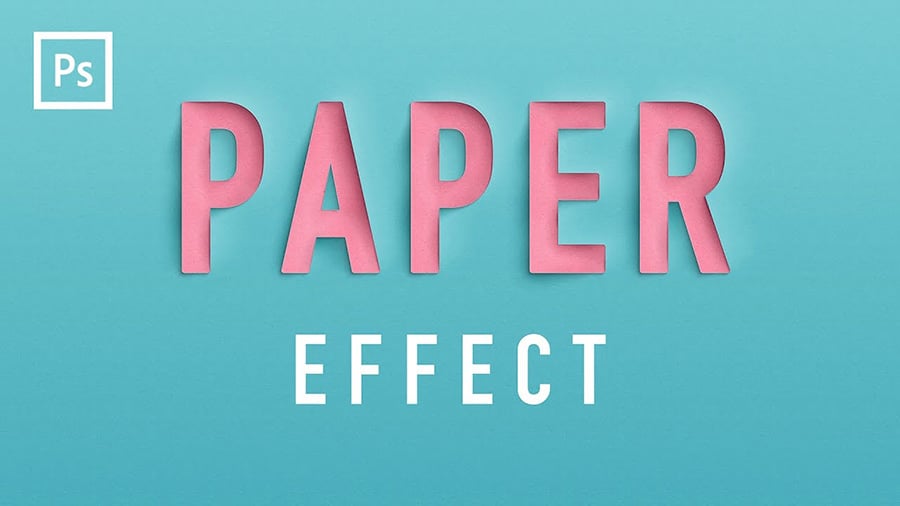 how to create a paper cutout text effect