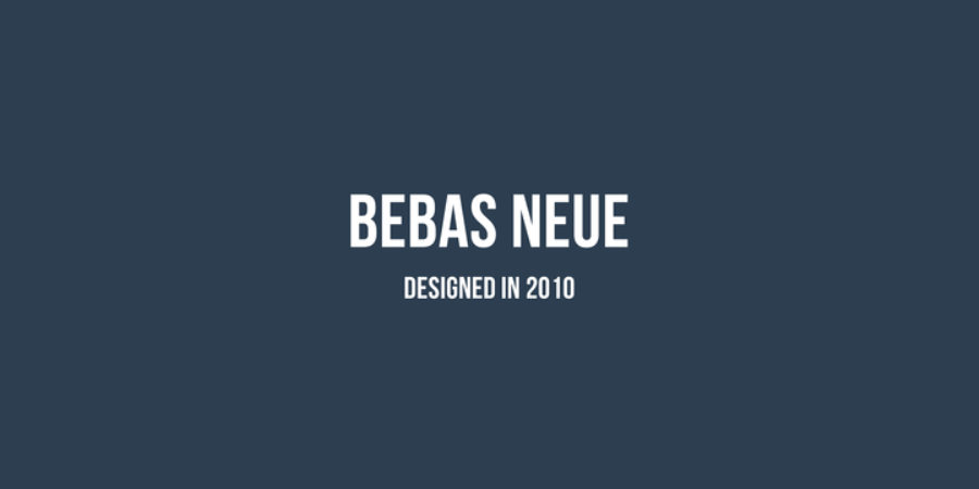 bebas neue free sans serif font
