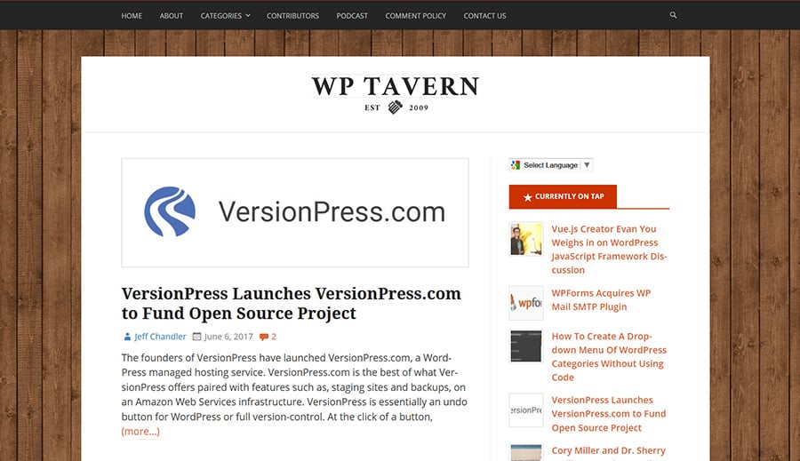 WordPress Blog WP Tavern