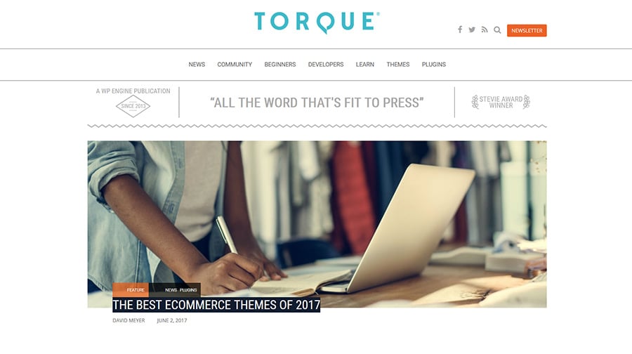 WordPress blog Torque Magazine