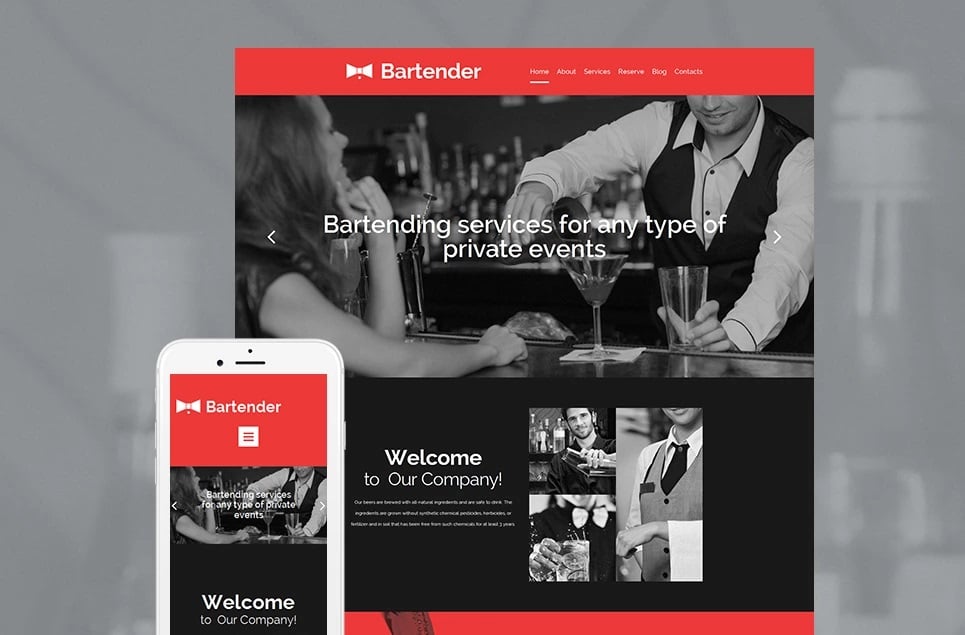 Drink website - bartender