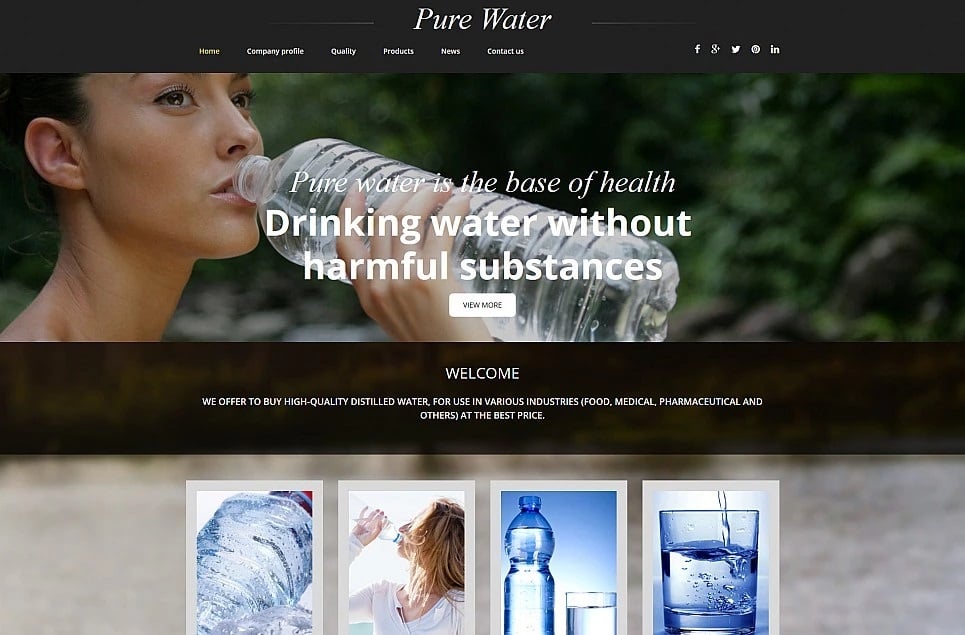Drink website -pure water