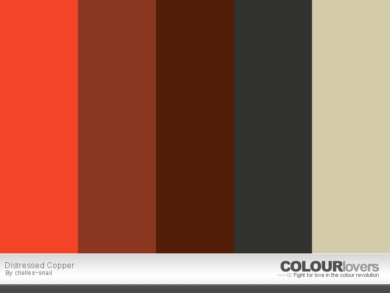 Distressed Copper color palette.