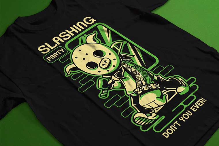 Slashing Party 2 T-shirt.