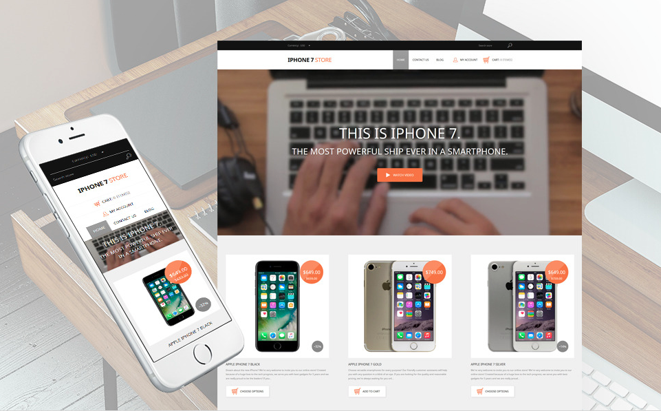 iPhone Mobile Phones Responsive Shopify Theme