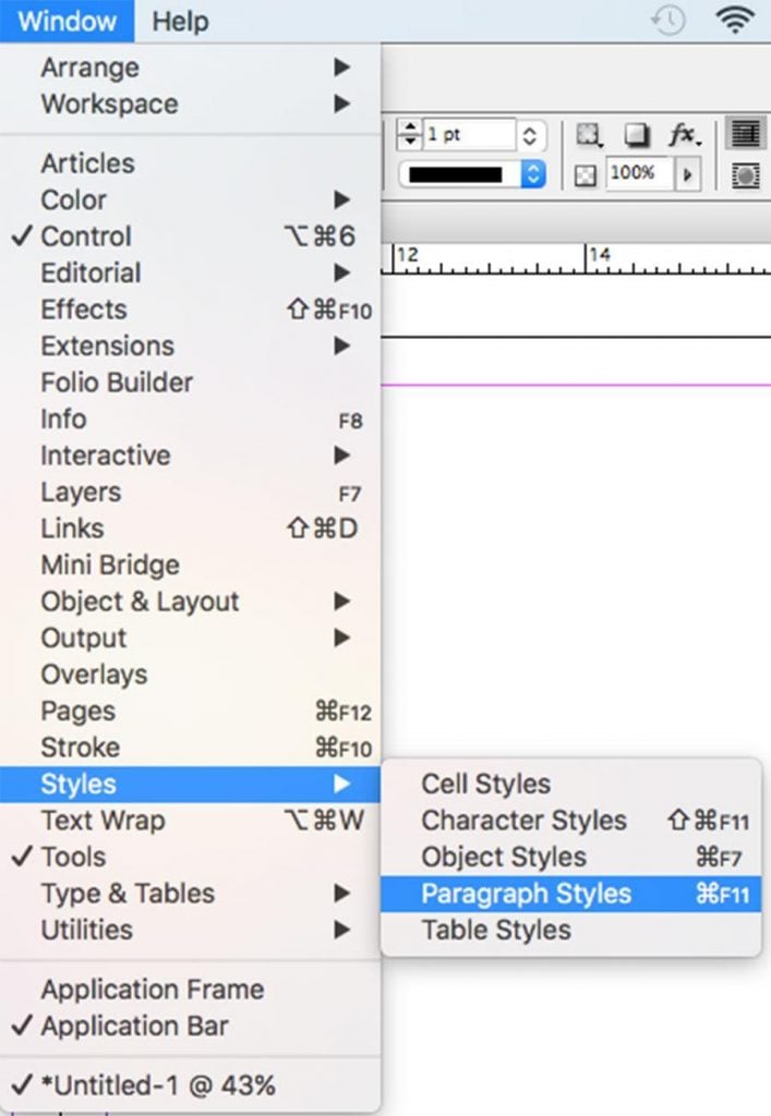 paragraph styles indesign