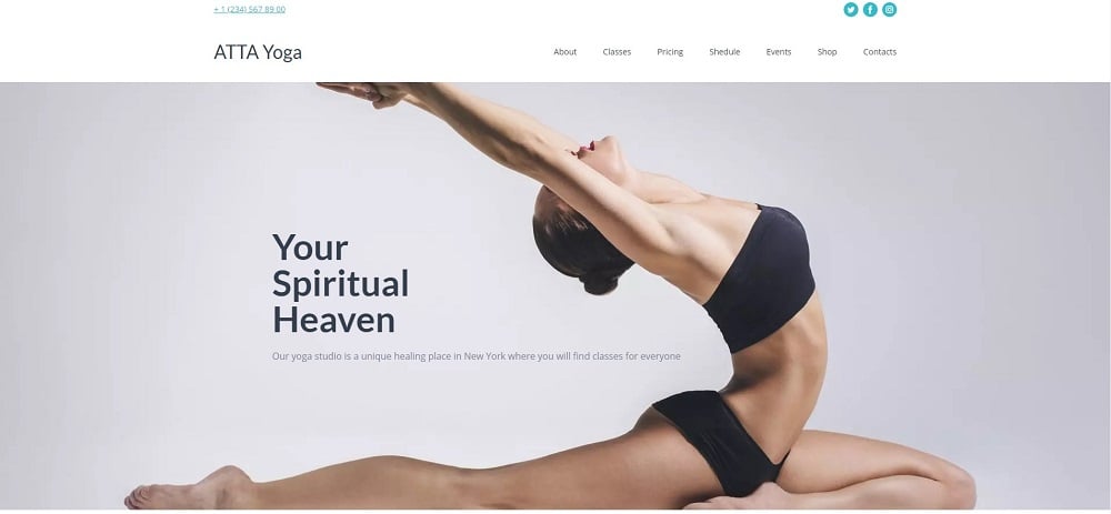ATTA Yoga studio Ai Website Builder