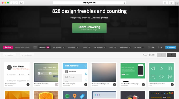 FlyPixel | 828 Design Freebies and Counting