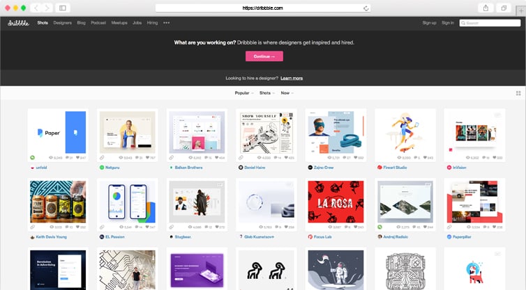 Dribbble | Show and Tell for Designers
