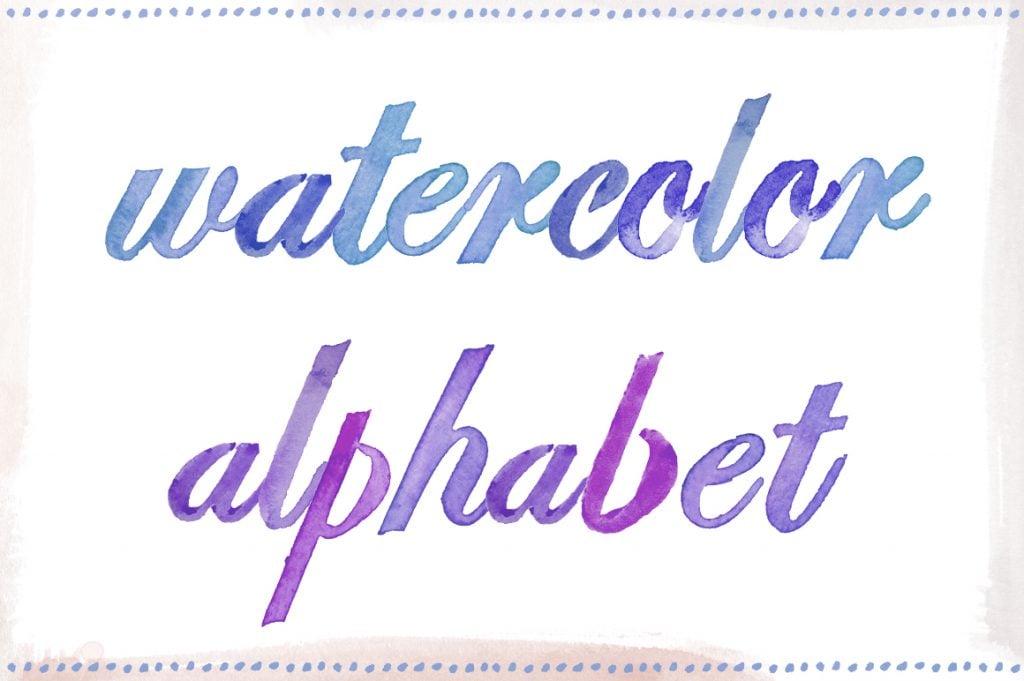 Watercolor Alphabet 