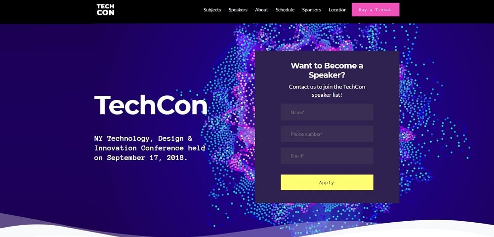 TechCon Event Ai Website Builder