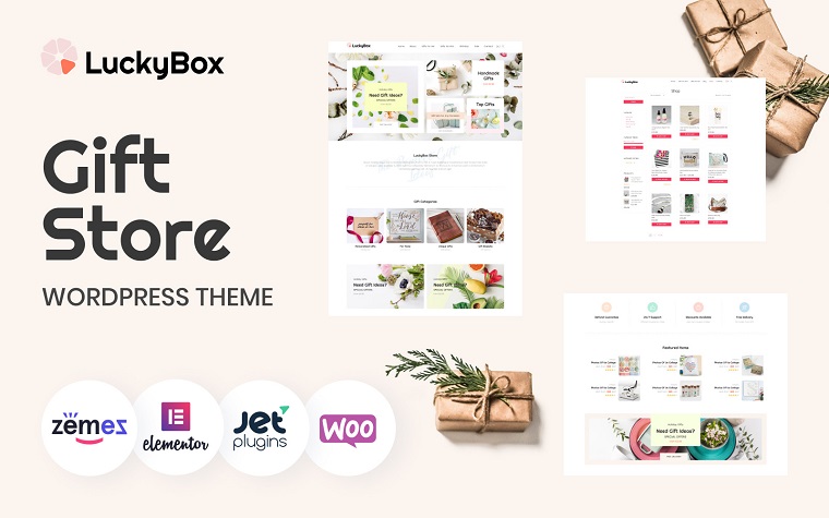 LuckyBox - Gift Store Elementor WooCommerce Theme.