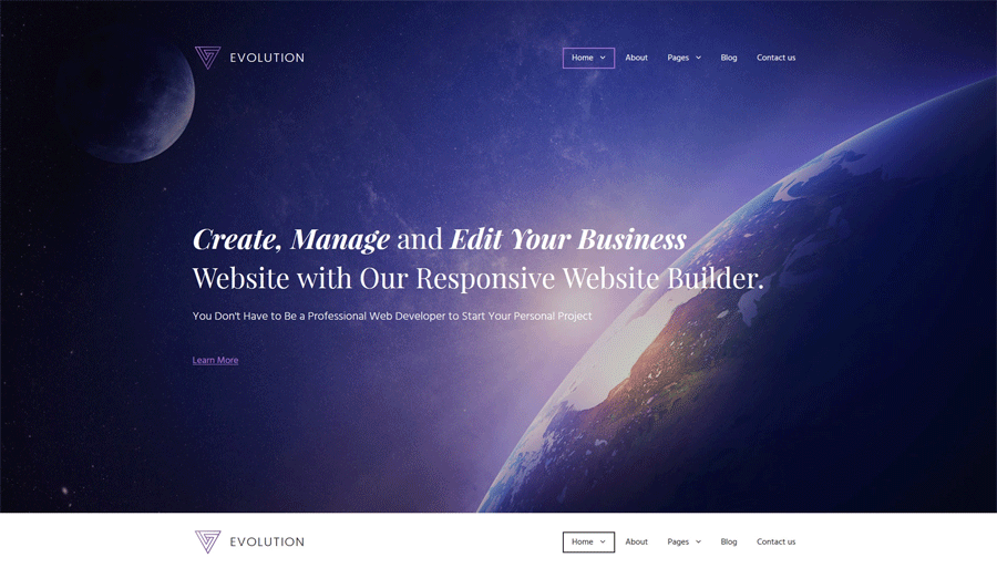 business website builder themes