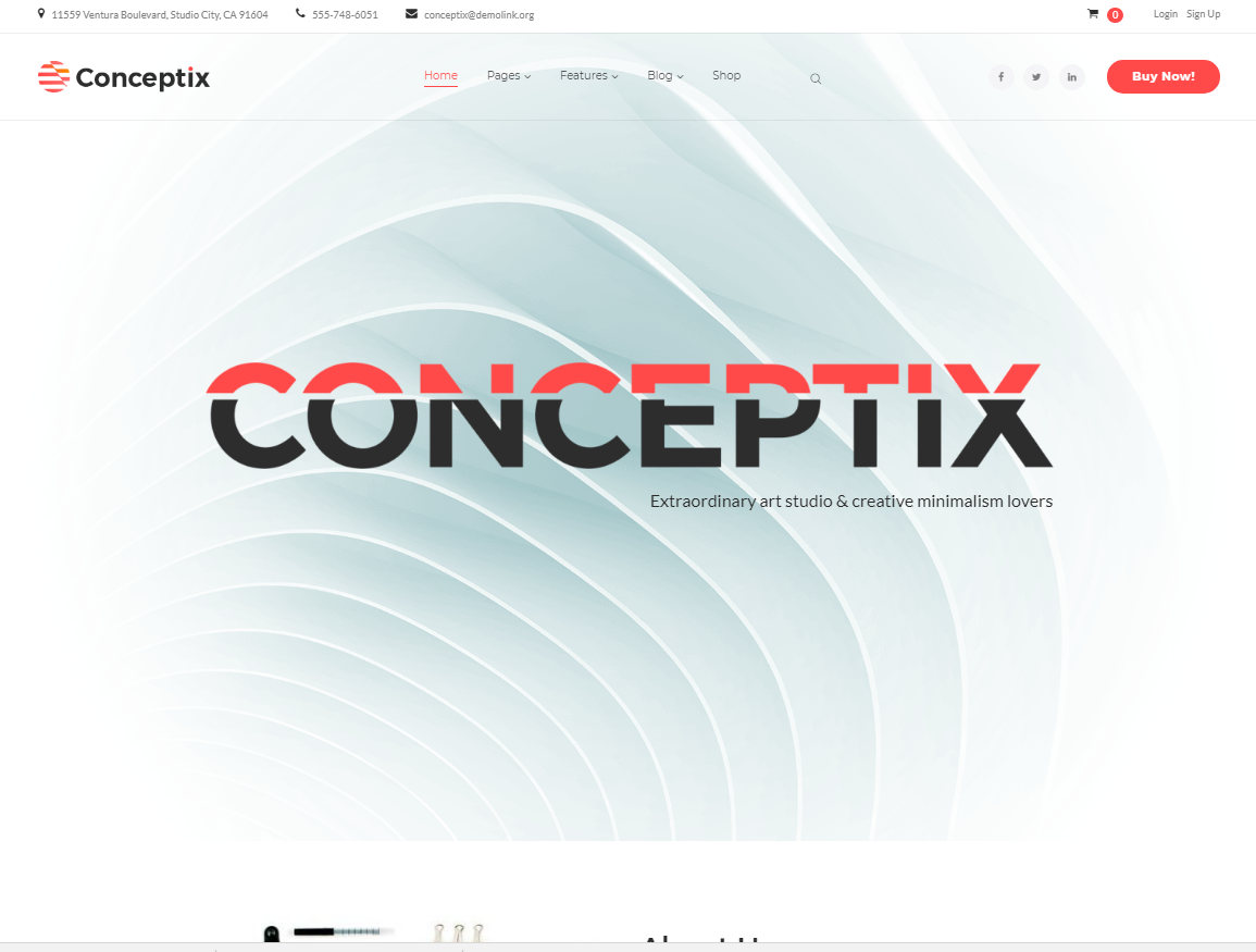 Conceptix - Art Studio WordPress Theme