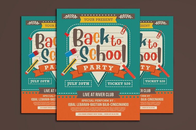 Back to School Party Corporate Identity Template.