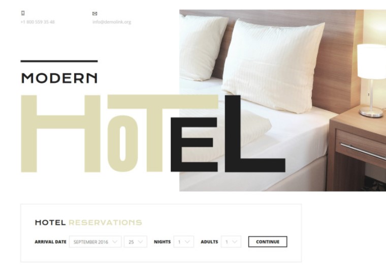 hotels website template
