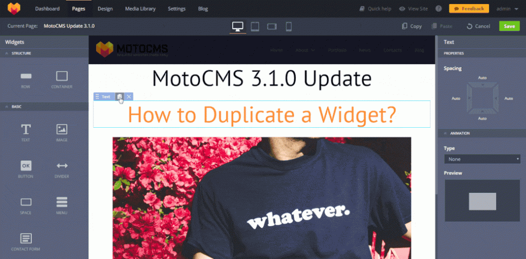 MotoCMS updates 3.1.0