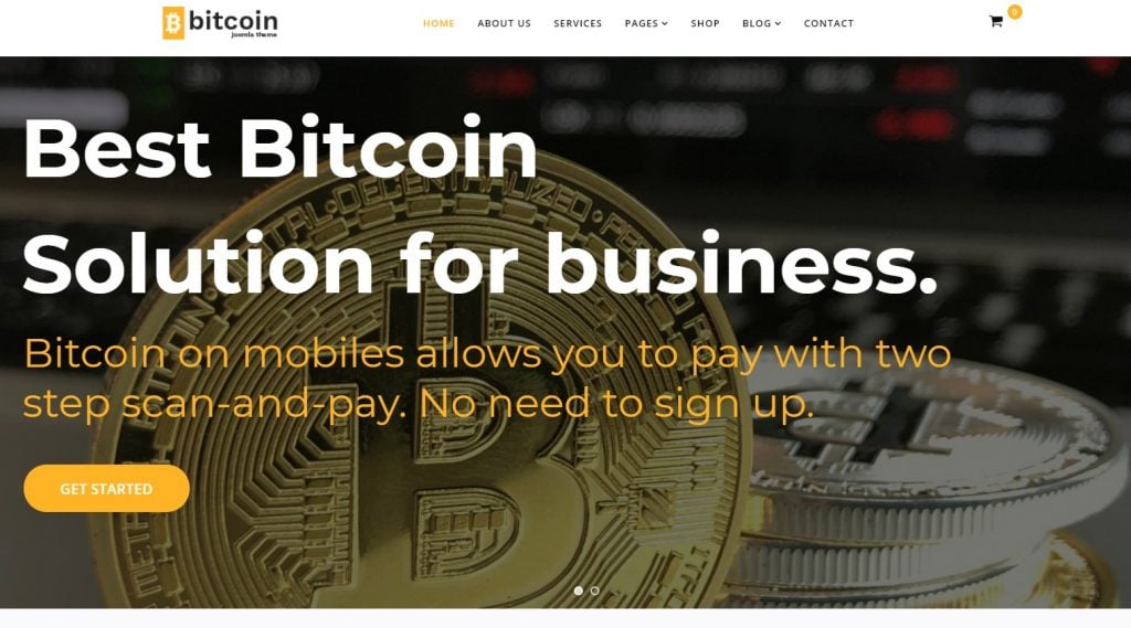 Bitcoin - Mining and Cryptocurrency Joomla Template