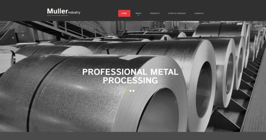 Steelworks Responsive Moto CMS 3 Template