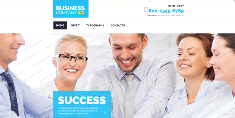 Free Business Responsive Template Website Template.