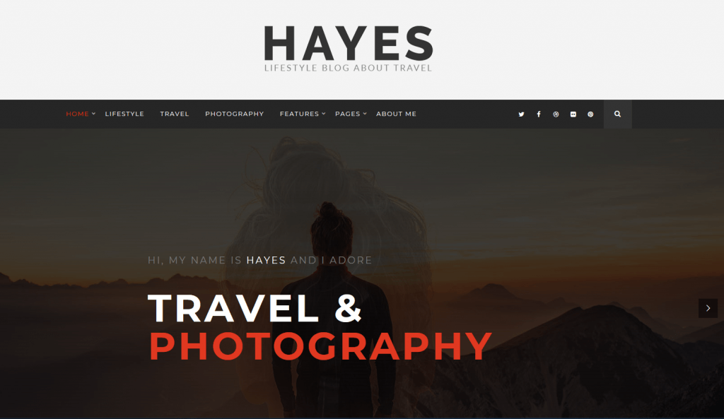 Hayes - Travel Blog WordPress Theme
