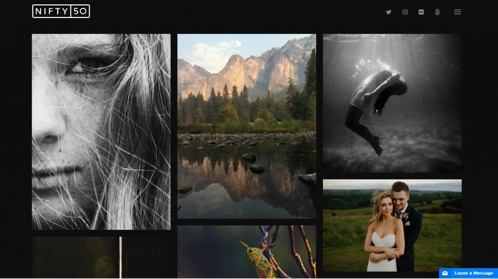 Niftyfifty - Photography WordPress Theme