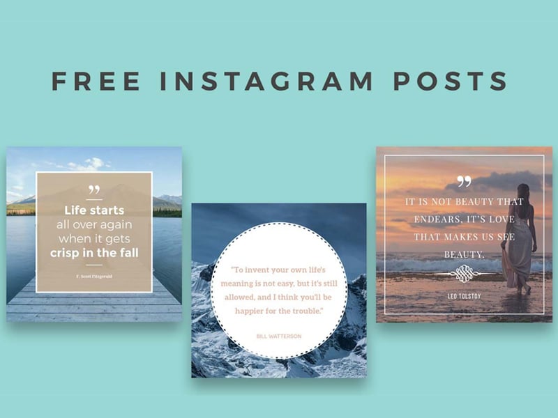 5 Free Instagram Posts Templates 